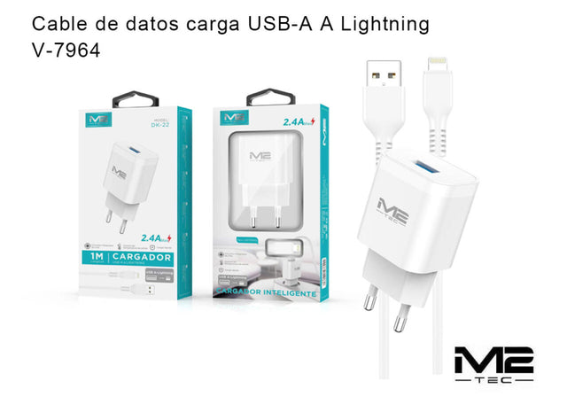 Cargador Lightning 2,4A rápido y fiable