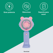 Ventilador portátil con soporte móvil
