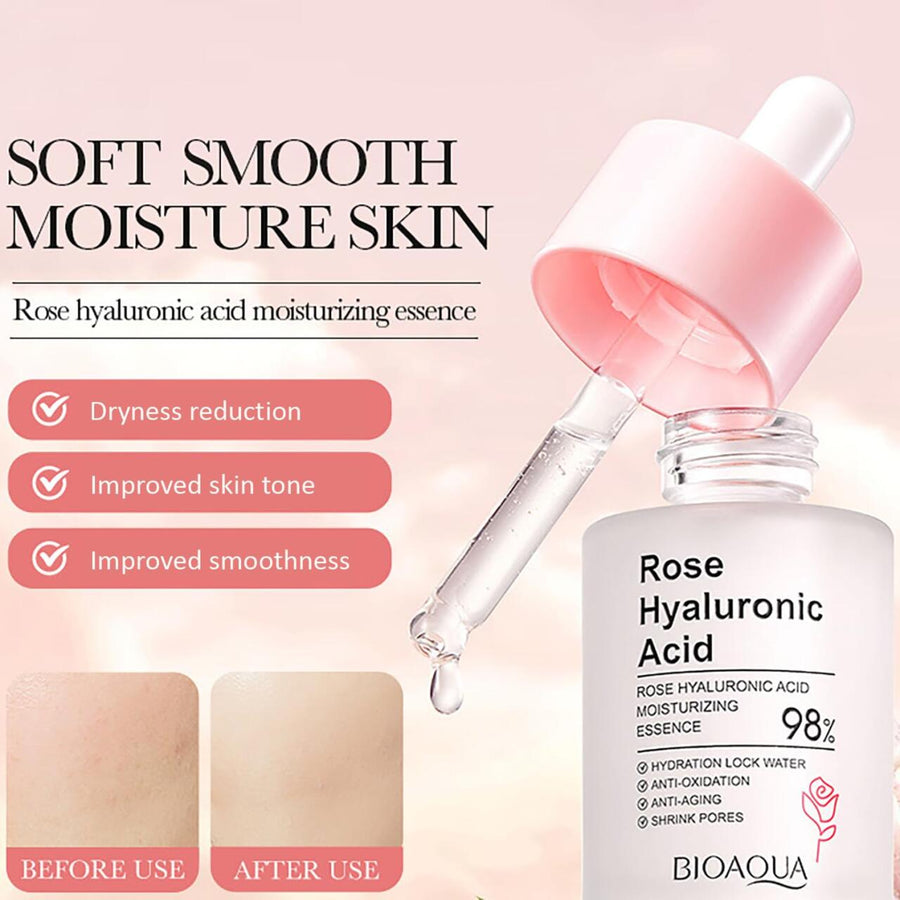 Esencia de Rosa con Ácido Hialurónico 30 ml
