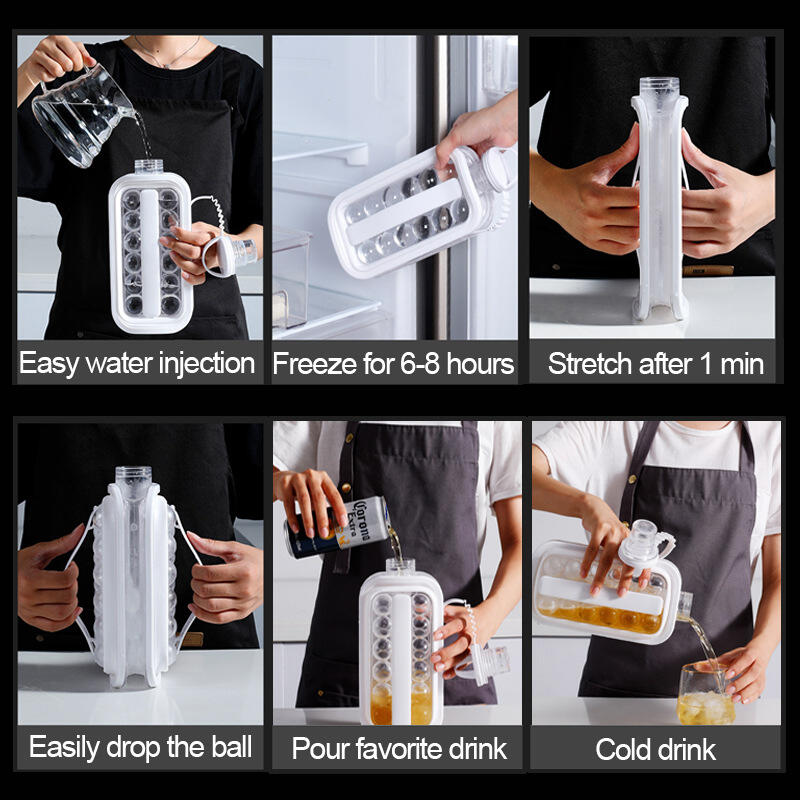 Botella molde para hielo fácil y sin derrames