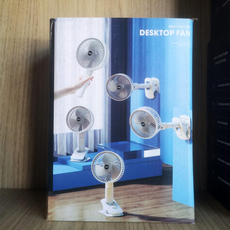Ventilador portátil con pinza recargable