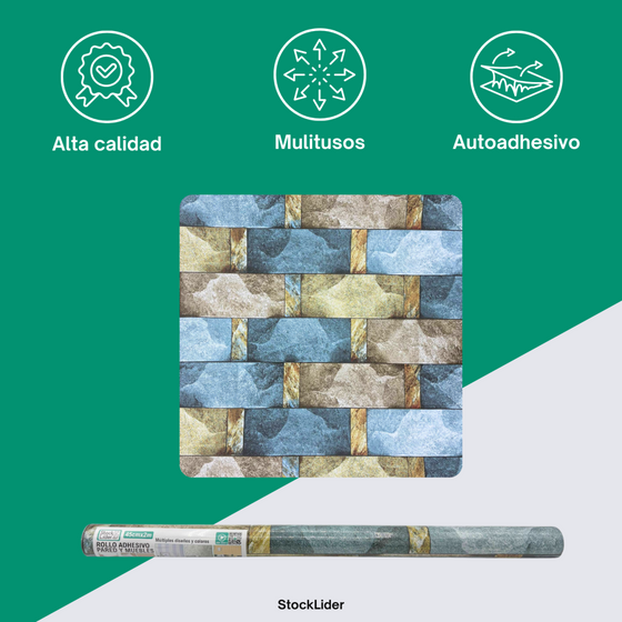 Rollo adhesivo pared y muebles 45x2m