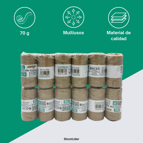 Cuerda multiusos 70g compacta y resistente
