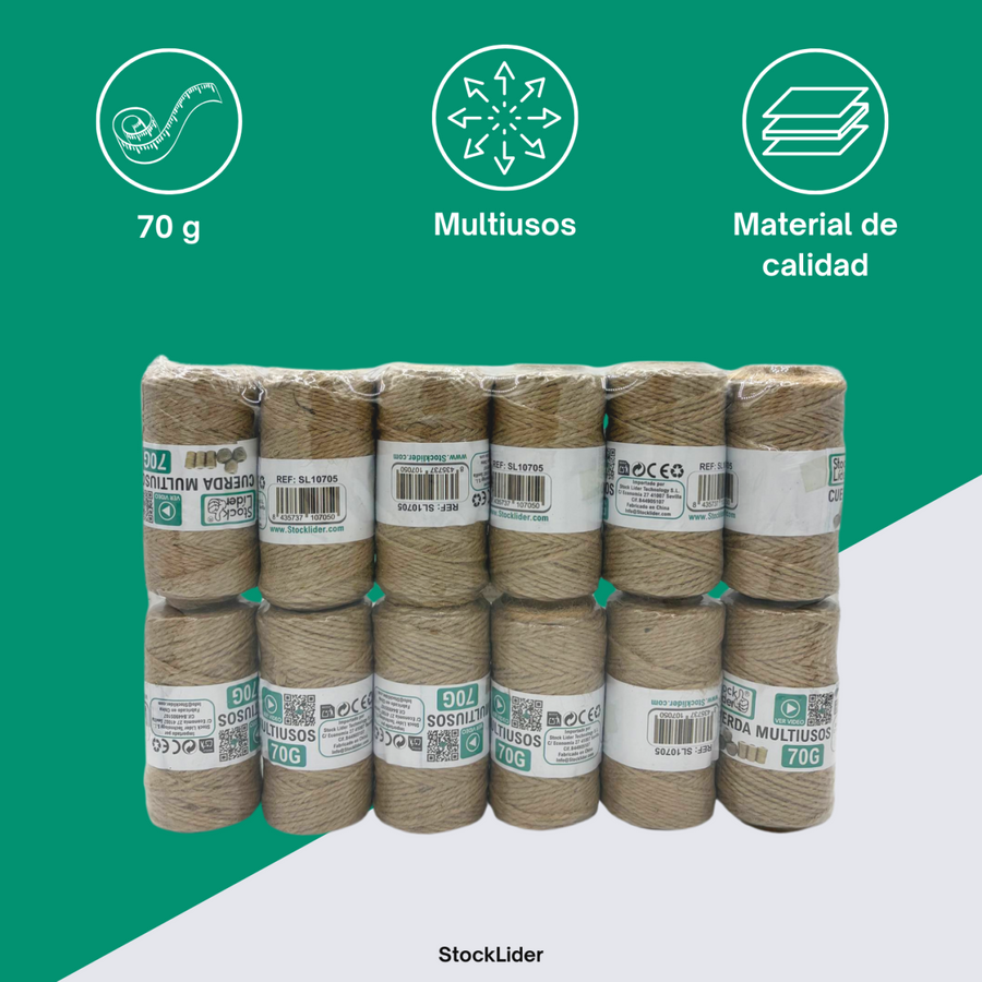 Cuerda multiusos 70g compacta y resistente