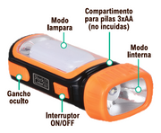 Linterna led doble 5w 500lm portátil | ViamoMas