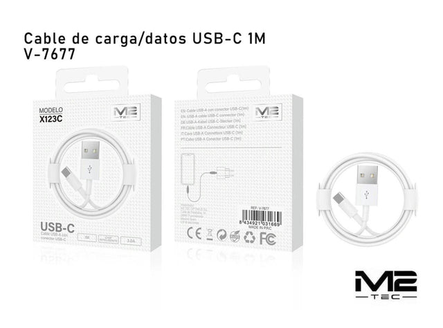 Cable USB-A a USB-C 3.0A 100cm | M2 TEC