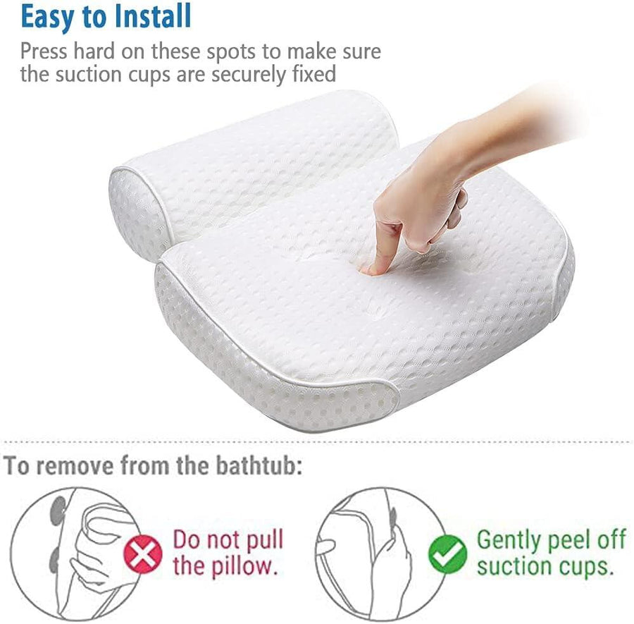 Almohada de baño cómoda para bañera