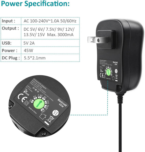 Adaptador universal de corriente de viaje