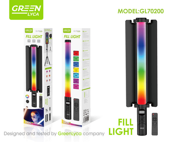 Luz RGB portátil USB-C para vídeos