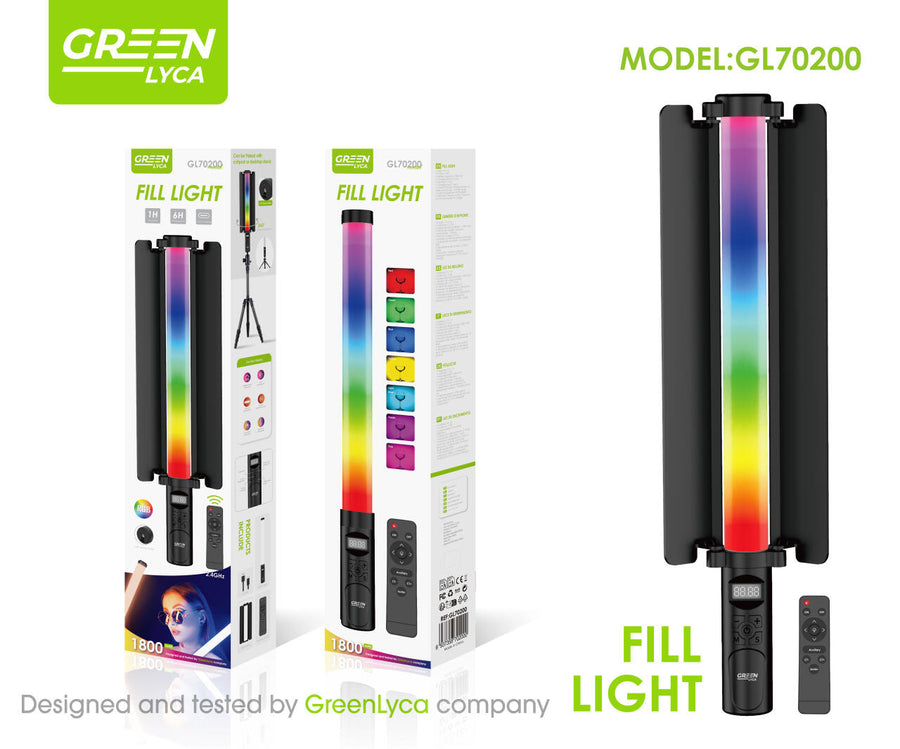 Luz RGB portátil USB-C para vídeos