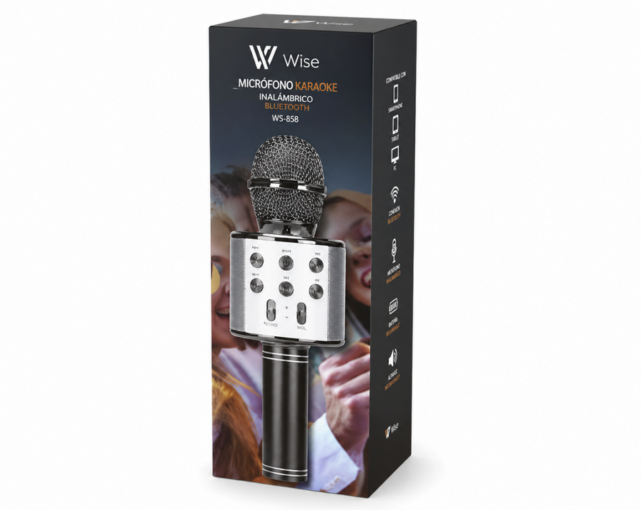 Micrófono karaoke Bluetooth portátil | ViamoMas