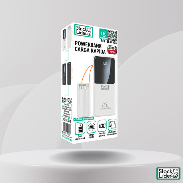 Powerbank carga rápida 30000mAh 22.5W