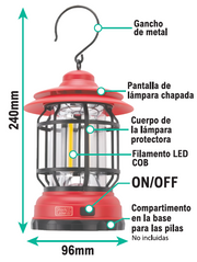 Lámpara camping LED recargable portátil