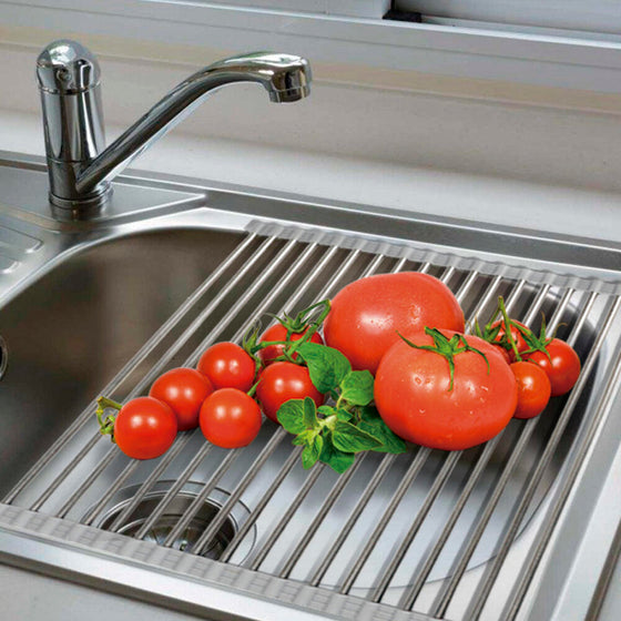 Escurridor de Platos Plegable Acero Inoxidable