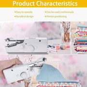 Máquina de coser portátil compacta