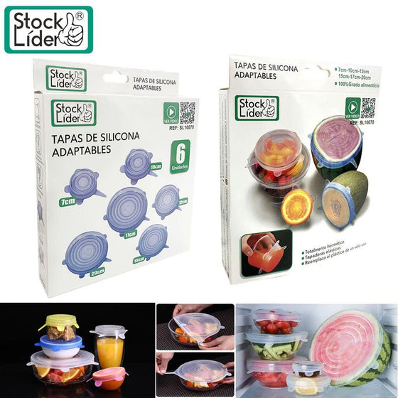 Tapas de Silicona Reutilizables Pack 12