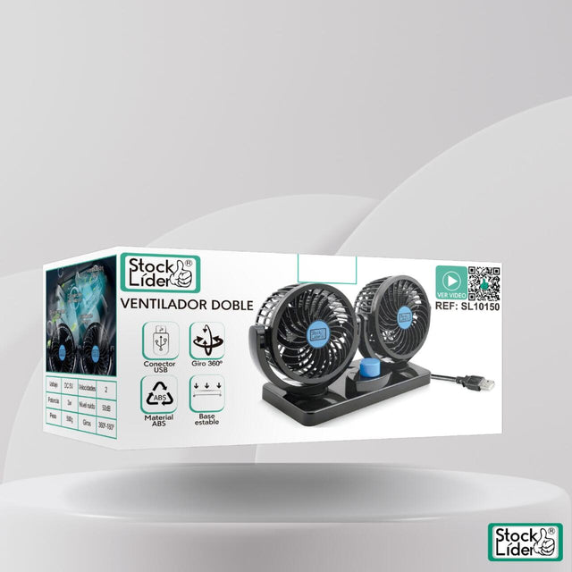Ventilador doble compacto para casa