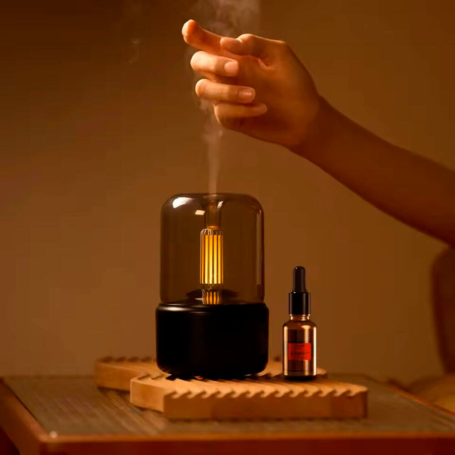 Humidificador aromaterapia USB con luz