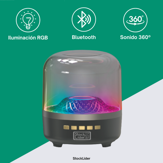 Altavoz RGB Bluetooth 5.4 con luces LED