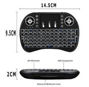Mini teclado inalámbrico con touchpad LED