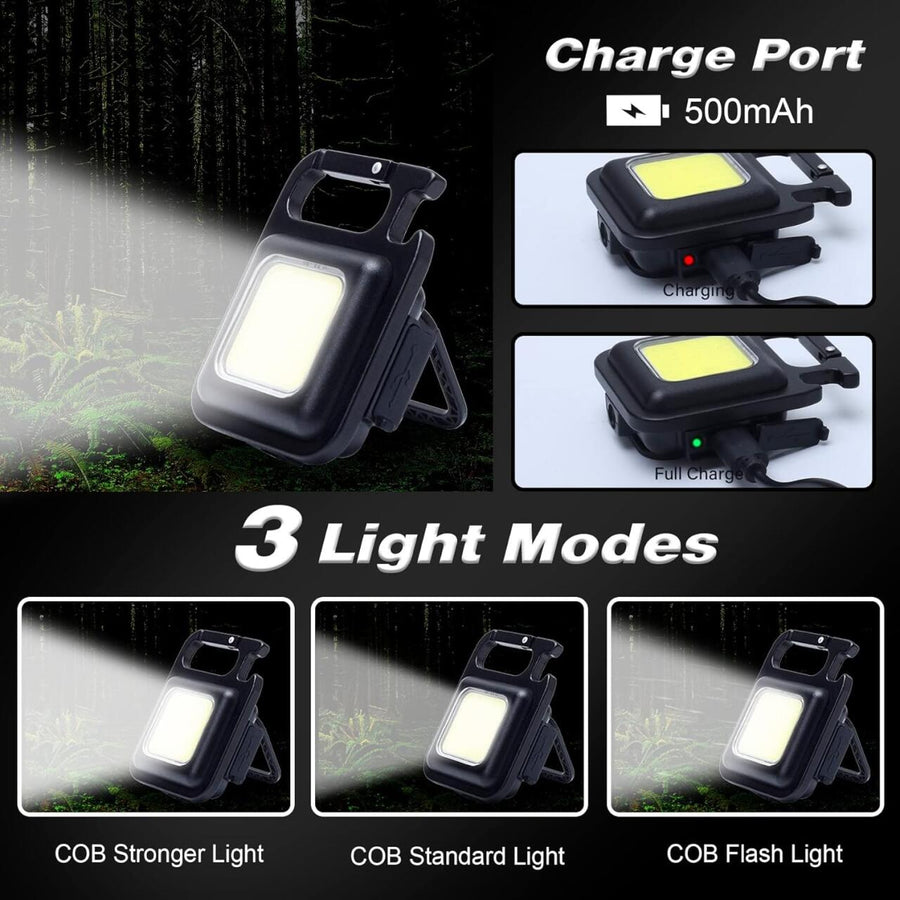 Mini linterna LED COB compacta y potente