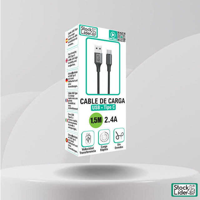 Cable USB Tipo C 1,5m 2.4A | ViamoMas