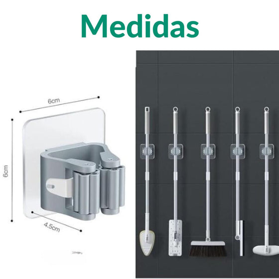 Porta escoba de pared para ordenar