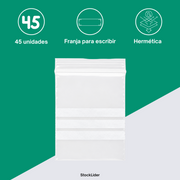 Bolsa cierre hermético con zona escritura