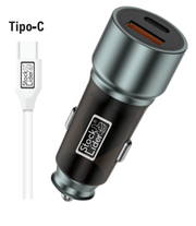 Cargador coche USB Tipo C con cable