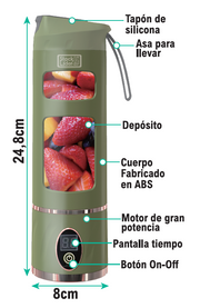 Batidora con pantalla portátil 450 ml