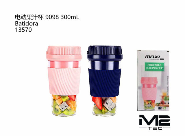 Batidora Portátil 300 ml Rosa y Azul