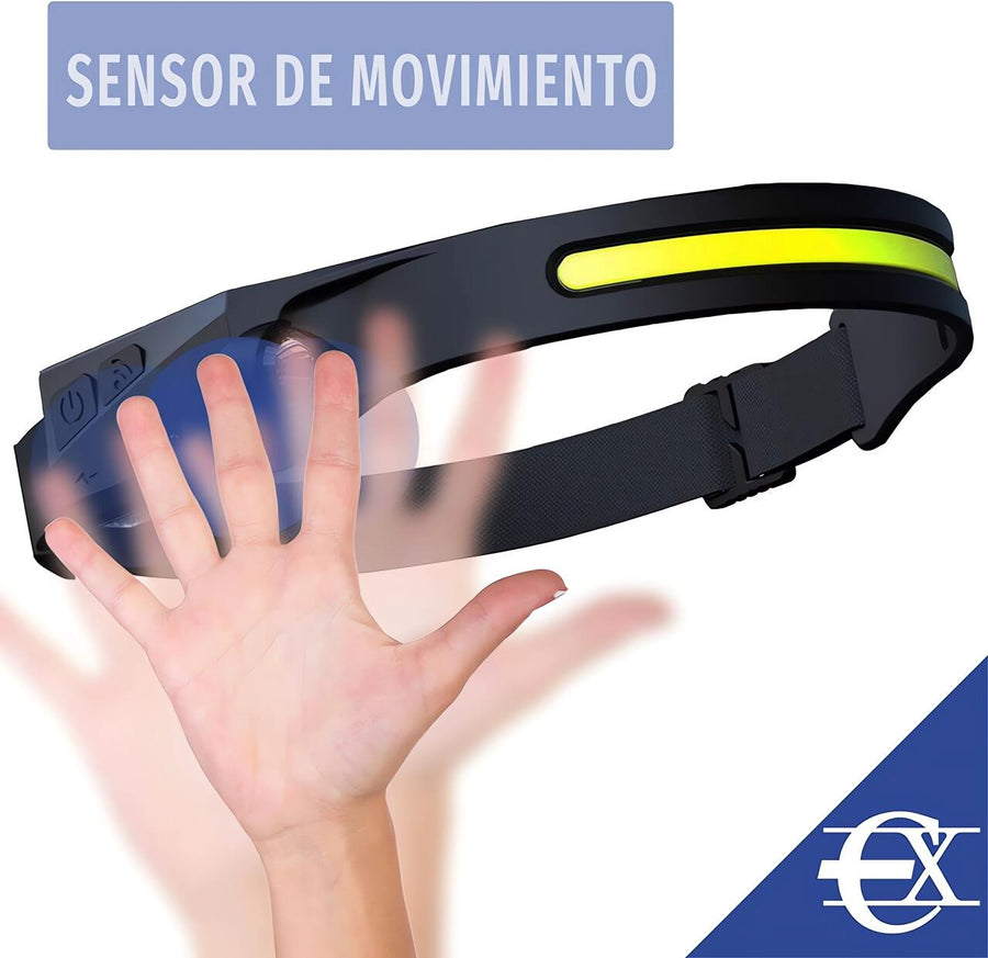 Linterna cabeza sensor recargable LED