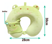 Almohada de viaje infantil con antifaz