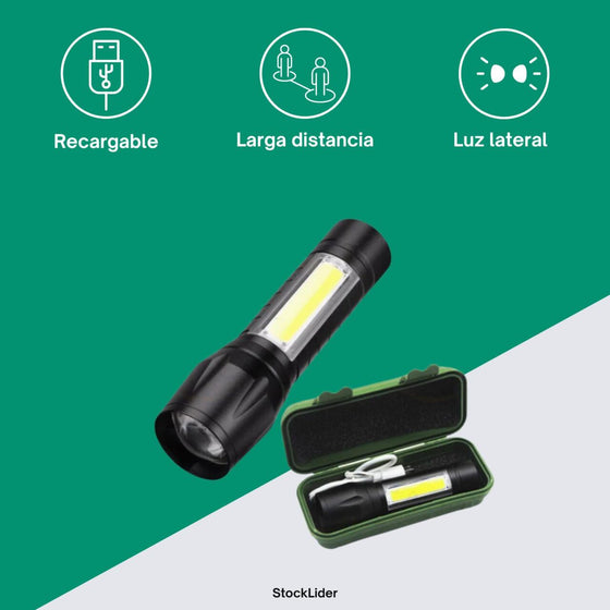 Mini linterna táctica recargable LED
