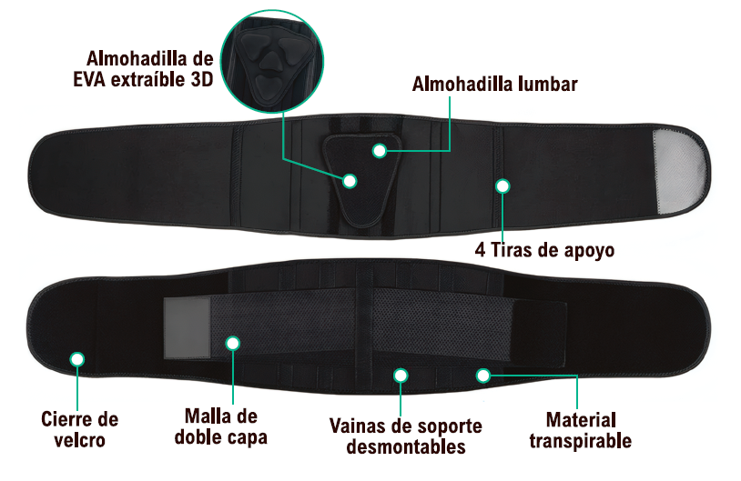 Faja lumbar con almohadilla 3D | ViamoMas