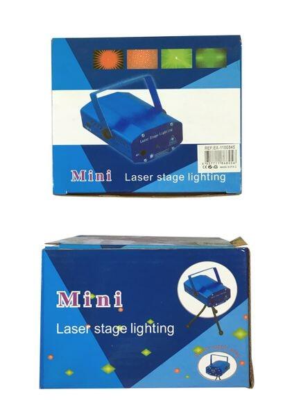 Mini láser luces de discoteca portátil