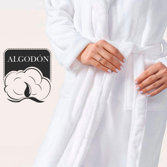 Albornoz mujer extra suave y absorbente