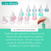 Recambios Ear Wizard 16 cabezales silicona
