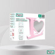 Espejo corazón portátil para maquillaje