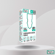 Cargador coche doble USB x2 compacto