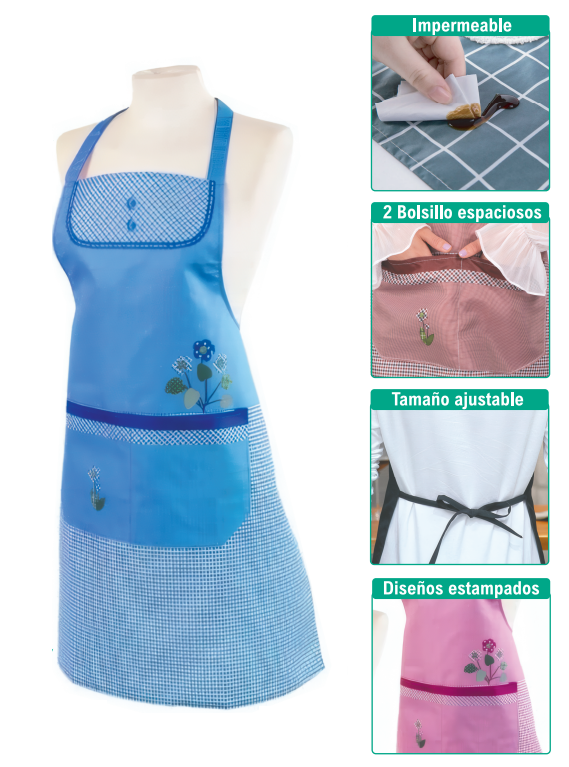Delantal impermeable con bolsillos | ViamoMas