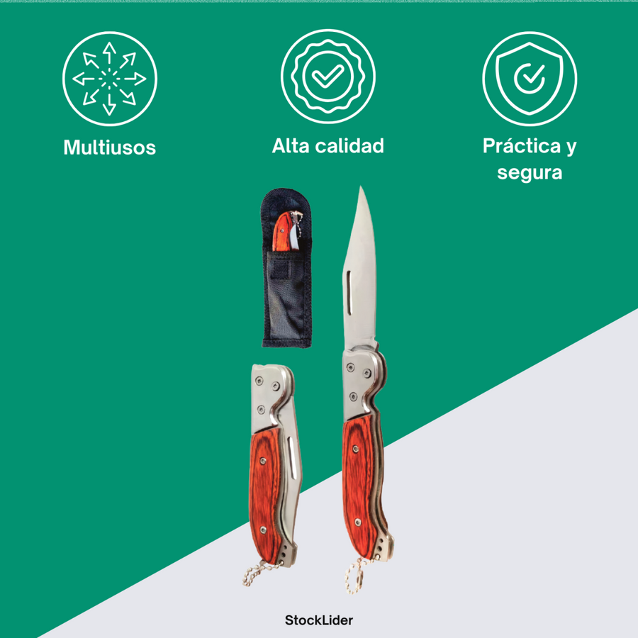 Navaja con funda compacta y resistente