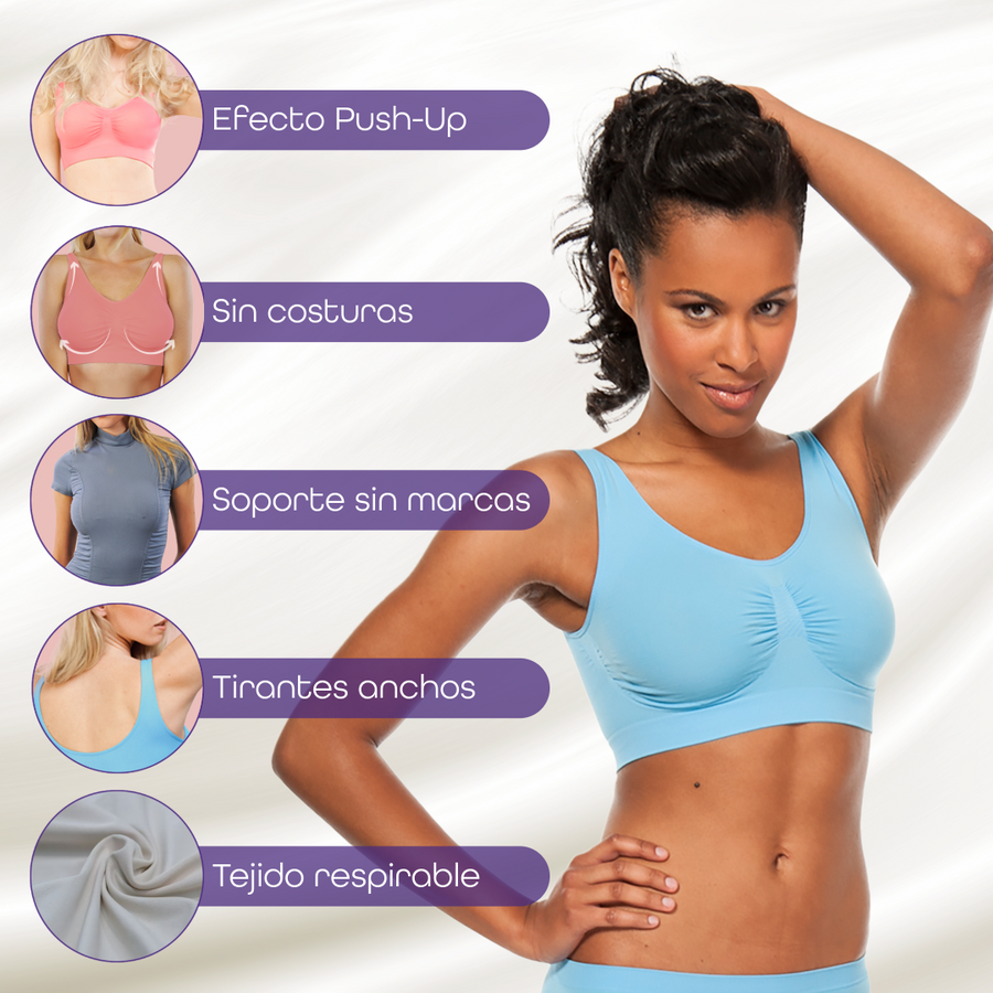 Sujetador sin costuras pack 3 colores