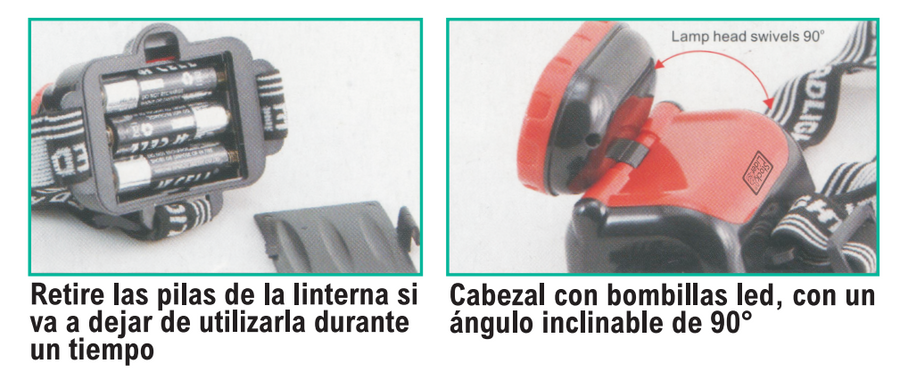 Linterna de cabeza LED manos libres