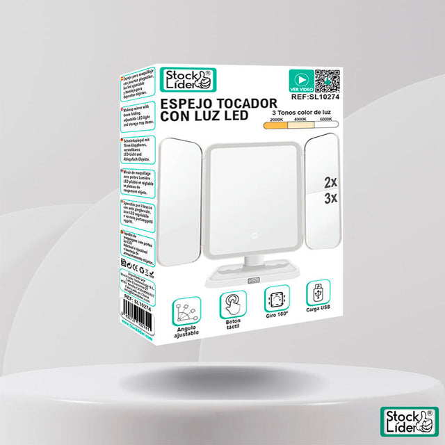 Espejo tocador con luz LED | ViamoMas