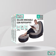 Sillón hinchable con reposapiés cómodo