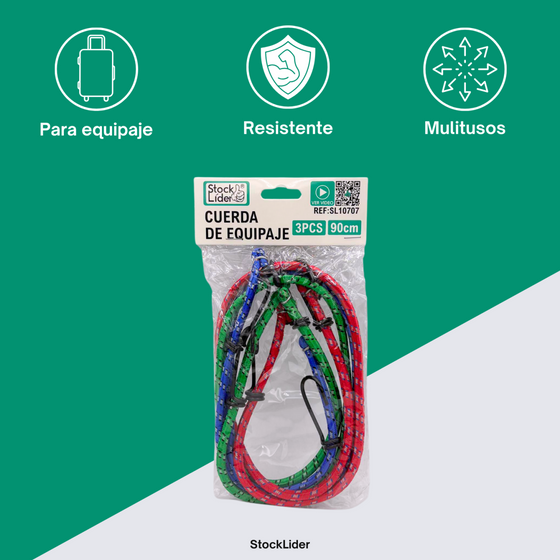 Cuerda de equipaje 3PCS resistente
