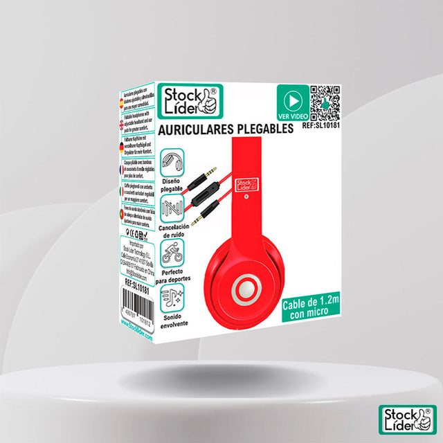 Auriculares plegables cómodos y compactos