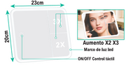 Espejo para maquillaje LED 3 luces