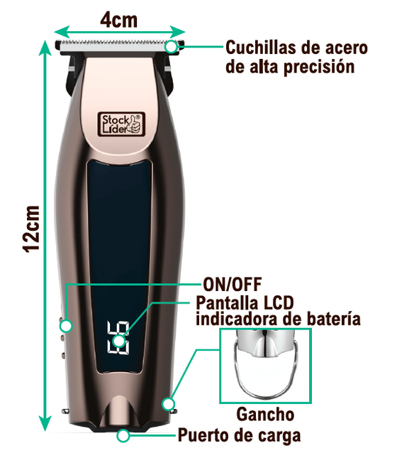 Máquina cortapelo profesional USB-C